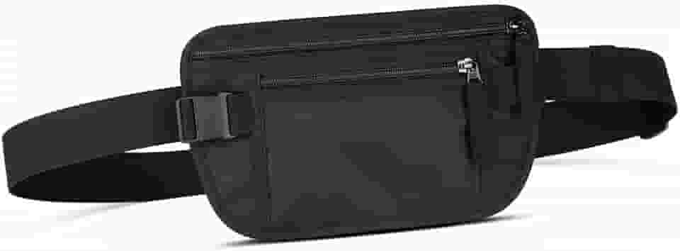 Pochete Doleira Antifurto em Neoprene – Ajustável Impermeável com Zíper para Viagem Dinheiro e Documentos