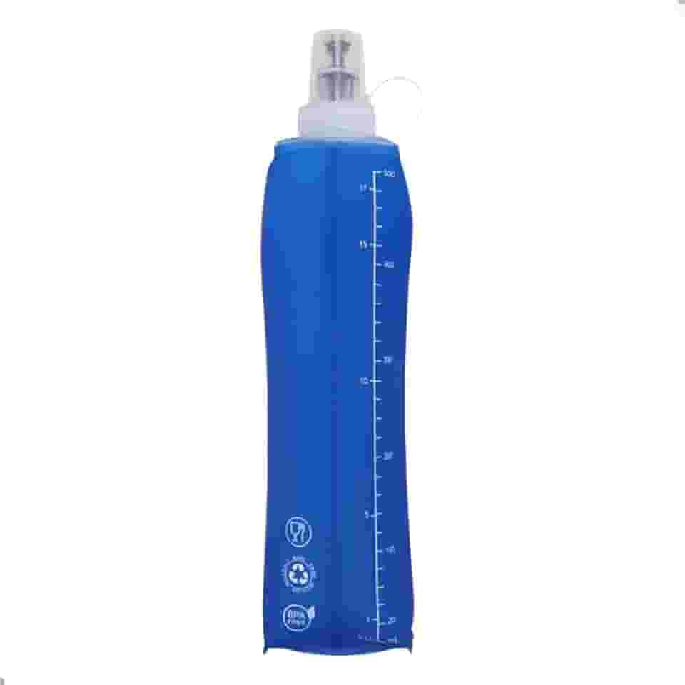 Garrafa Dobrável Soft Flash 500ml Squeeze Bico Anti Vazamento Corrida Bike Ciclismo Hidratação Reutilizável Livre de Bpa Para Todos Os Esportes Federal's Store