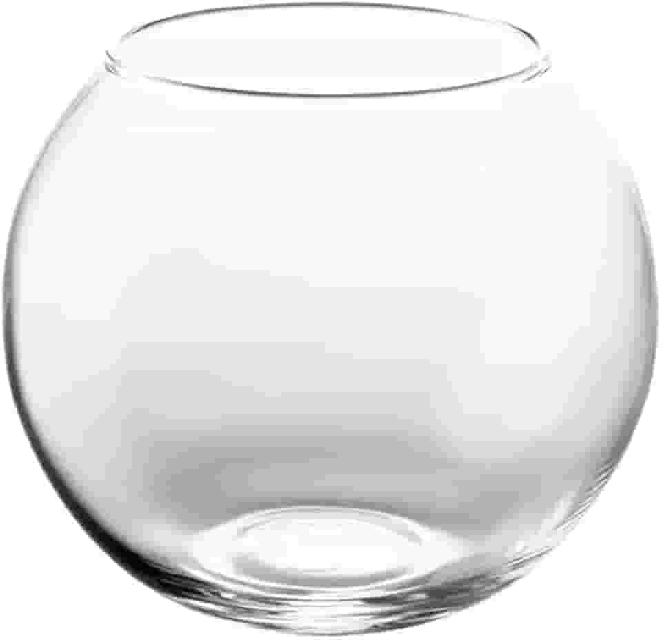 Aquário Redondo 5 Litros Terrário Vidro Grosso Decoração Enfeite Casa