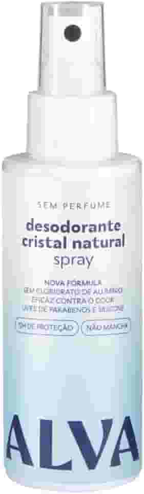 Alva Desodorante Spray Cristal Natural Sem Perfume Vegano 120ml