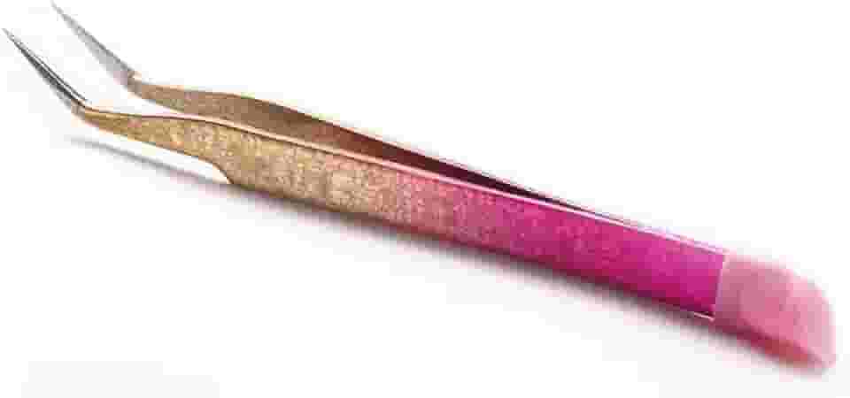 Pinças de silicone de ponta dupla para arte de unhas com cabeça de pressão, adesivos de unhas com strass, clipe de captação, ferramentas de maquiagem de extensão de cílios, curvado