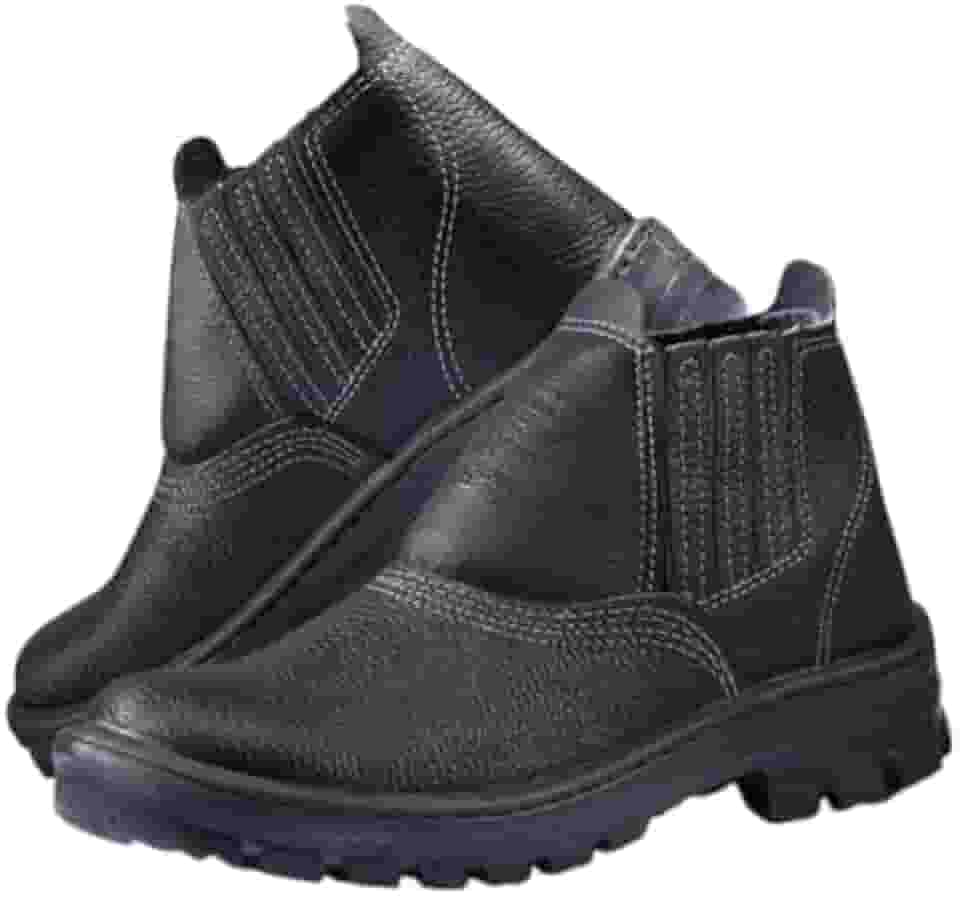 Bota Botina Epi Calçado Unissex Couro Segurança P/trabalho Monodensidade CA (43)