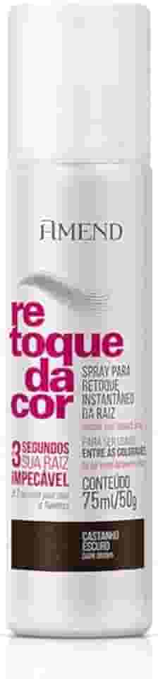 Spray, Amend Retoque Da Cor, 75ml, Cobre Com Perfeição A Diferença De Cor Entre As Colorações, Corrige Instantaneamente As Raízes Brancas E Desbotadas (Castanho Escuro)