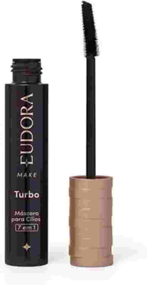 Eudora Máscara de Cílios Make Turbo, Alonga e Define, Efeito Volume, Não Resistente à Água