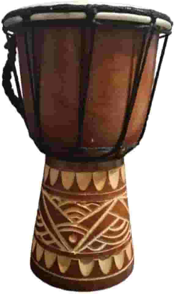 Tambor, Tambor Djembe Africano, Instrumento Cabulete Pele Couro Grande, 12×20cm