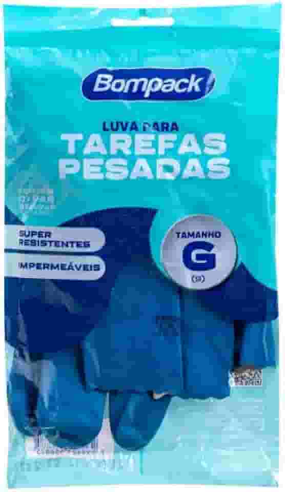 Luva Bompack Tarefas Pesadas G Verniz Azul Un