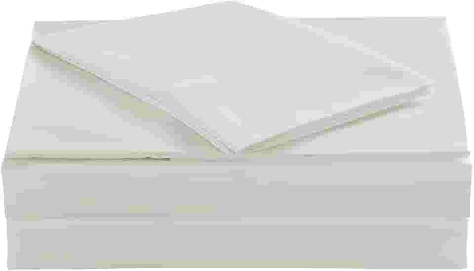 Conjunto de lençóis Elinen 60% algodão penteado 40% poliéster 200 fios, antirrugas, lençóis de cama de qualidade premium, Marfim, Twin