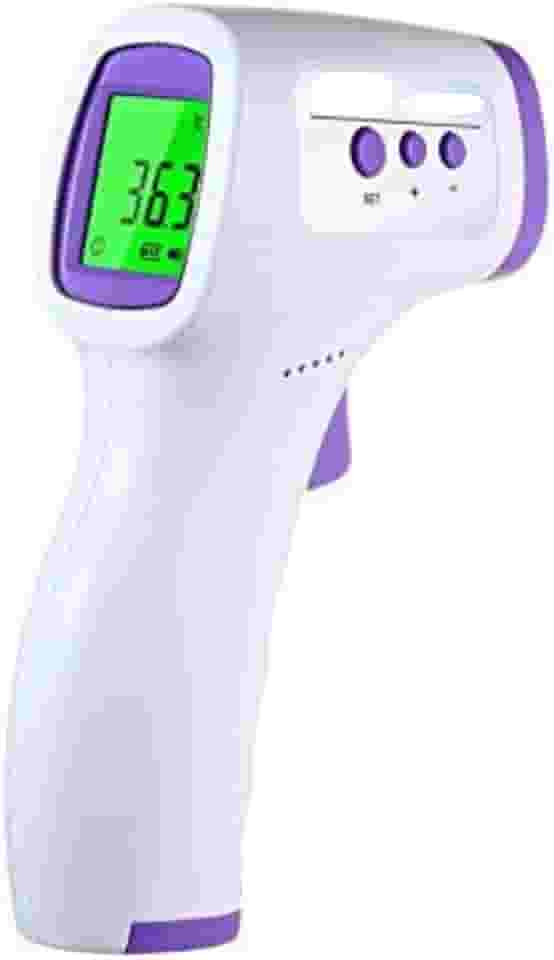 Termômetro Infravermelho Digital para Testa Corpo Líquidos e Alimentos com Visor LCD e Alarme de Febre 3 em 1 Sem Contato Alta Precisão Premium