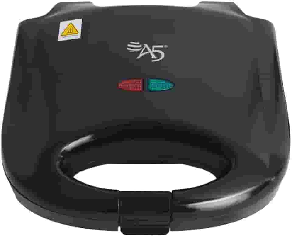 Máquina de Waffle Grill Liége 750W Antiaderente – Inox, Duplo Aquecimento, 110V – Preta