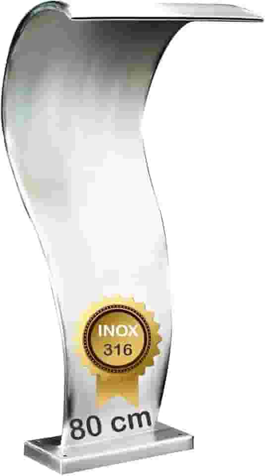 Cascata Para Piscina Naja Inox 316 Com 80 cm Altura High Tech