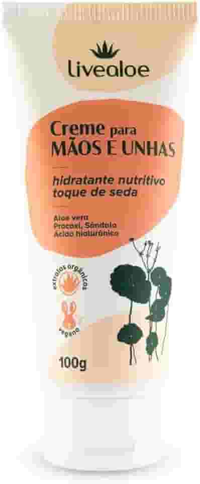 LiveAloe Creme Para Mãos E Unhas C/Aloe Vera E Acido Hialurônico