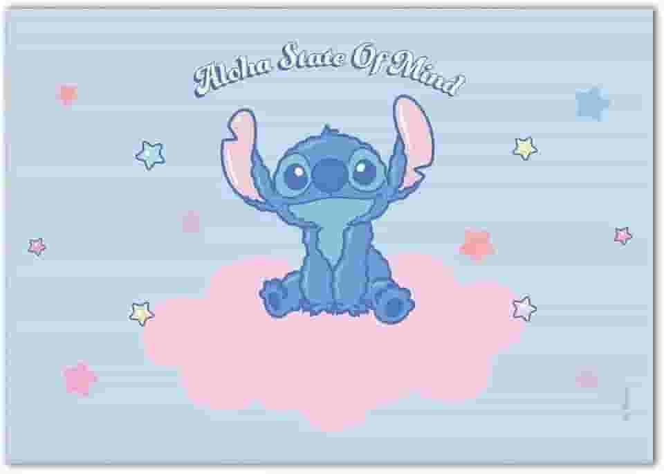 Papel de Carta Decorado, Foroni, Stitch, 90 Gramas, com Envelope