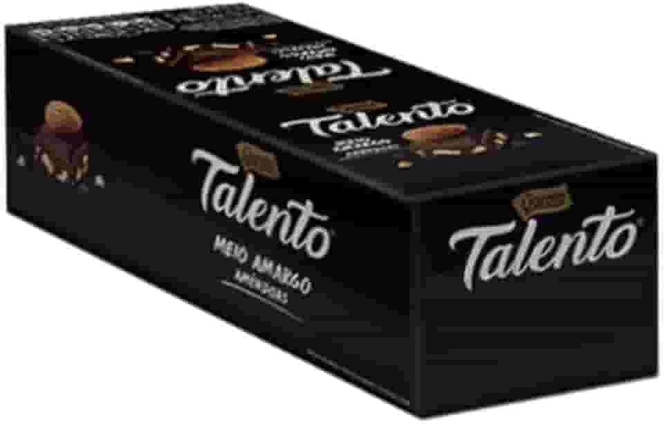 Chocolate Amargo Mini Talento Preto Amêndoas 25g C/15un - Garoto
