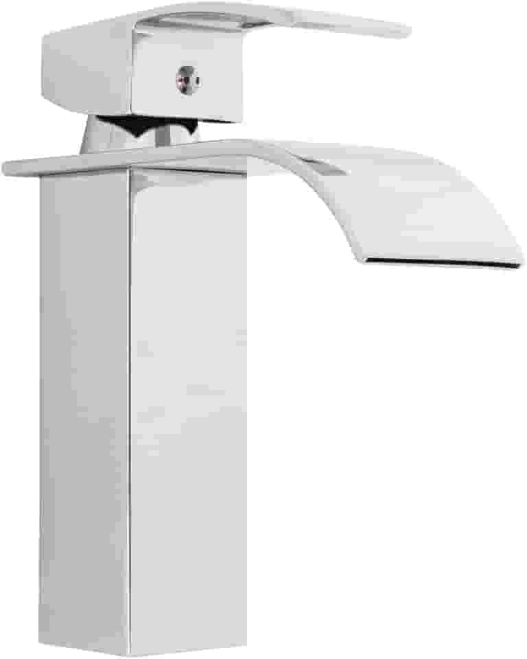 Torneira Banheiro Lavabo Monocomando Quadrada Cascata Luxo