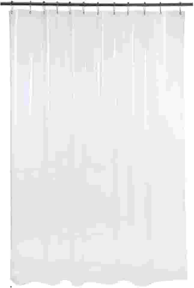 1 Cortina Box Banheiro PVC Transparente Antimofo Ilhós 2,00m