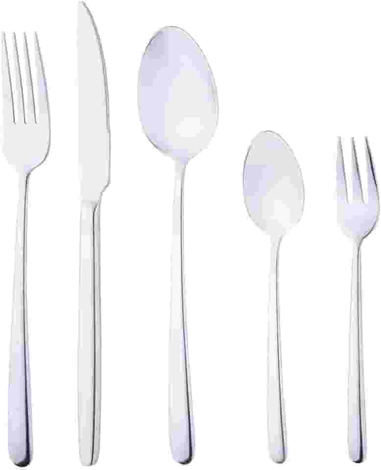 WOLFF Faqueiro de Aço Inox Viena 30 Peças - Mesa Posta - Itens Para Casa - Utensílios de Cozinha - Enxoval - Casamento - Decoração