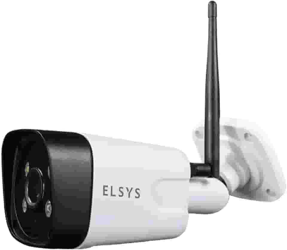 Câmera de Segurança Wi-Fi Externa Compatível com Alexa, Full HD 1080p ESC-WB3F, Elsys, Branca
