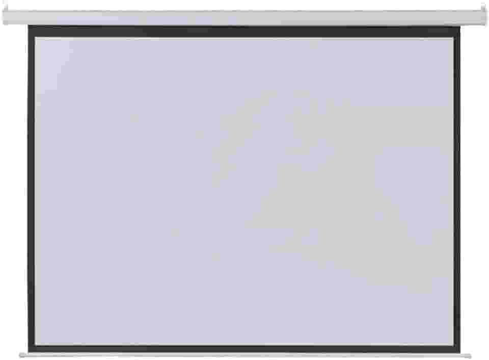 Tela De Projeção Elétrica 2,03X1,52M 100 Polegadas Com Controle Remoto 110V - AC350, Multilaser, Branco