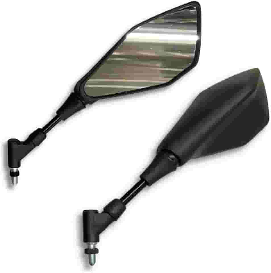 Retrovisor Modelo Z400 Ninja 400 Giro 360 Universal Rosca Honda Haste Fixa Articulado Convexo Esportivo