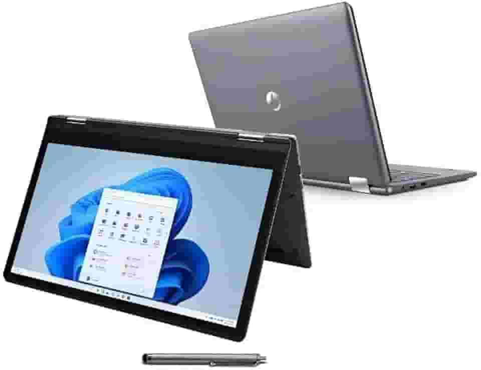 Notebook 2 em 1, Tela Touchscreen, Windows 11, com Caneta Stylus, Cinza