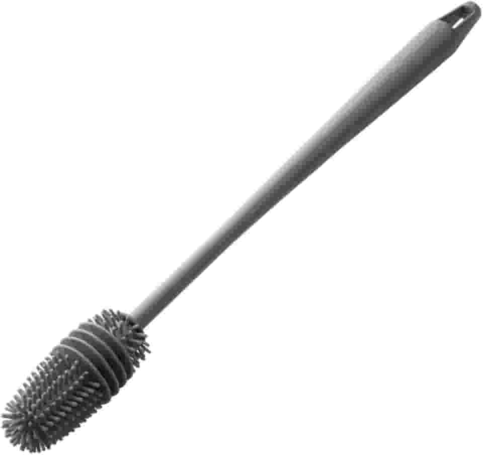 Escova de Limpeza em Silicone com Cabo Longo Anatômico – Para Garrafas, Mamadeiras, Copos, Potes e Taças