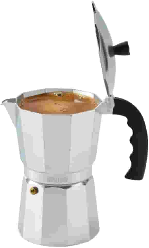 Imusa Cafeteira de alumínio para 9 xícaras, cafeteira de fogão prateada