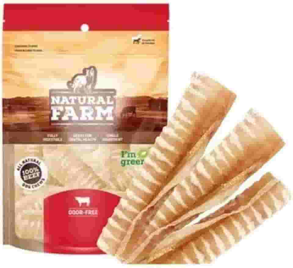 Osso Petisco Traqueia com 3Unidades 6'' para Cães Natural Farm