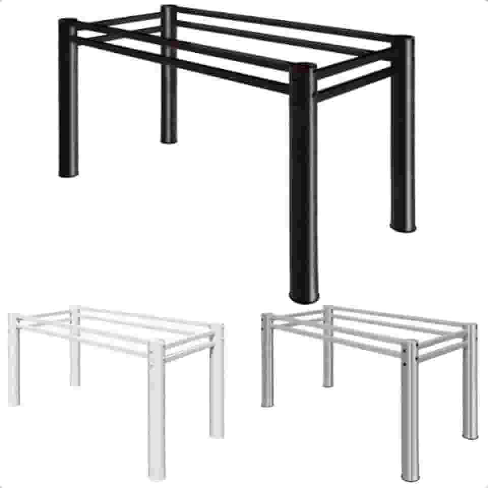 Base Para Mesa De Jantar Para Pedra Granito Vidro Madeira de até 120 x 80cm (Preto)