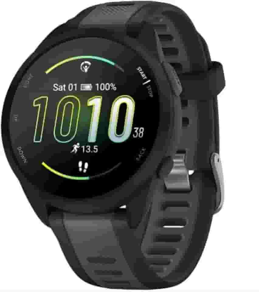 Relógio Forerunner 165, Bateria 14 dias, tela AMOLED, Gps, Treinos Personalizados, resistente à água, original Nota Fiscal e garantia - Preto