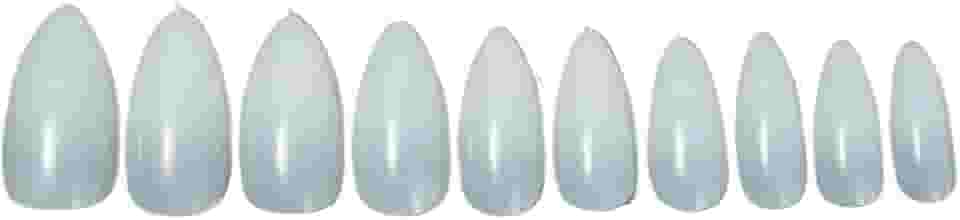 Unhas Postiça Almond Amendoada Realista Transparente Leitosa (Leitosa)