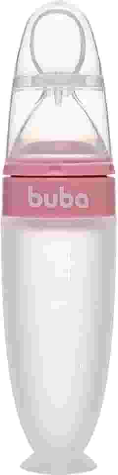 Buba, Colher Dosadora Em Silicone Com Ventosa Rosa