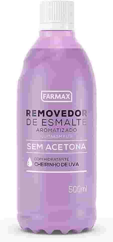 Farmax, Removedor Esmalte Sem Acetona Uva, 500 Ml