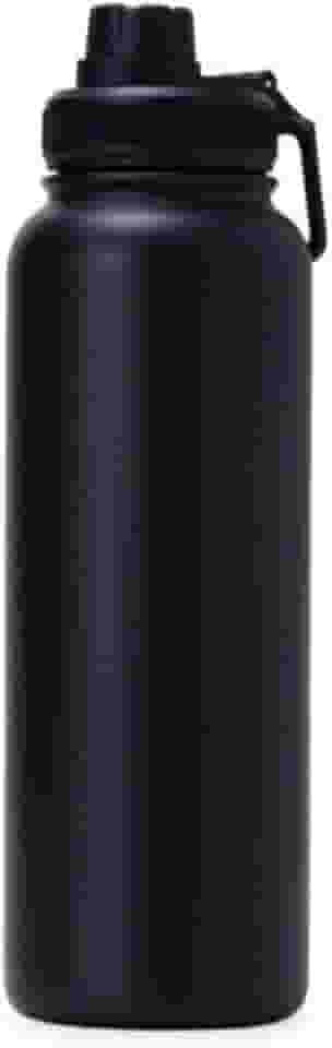 Garrafa Térmica Inox 1,2 Litros Squeeze Academia Agua Gelada (Preto)