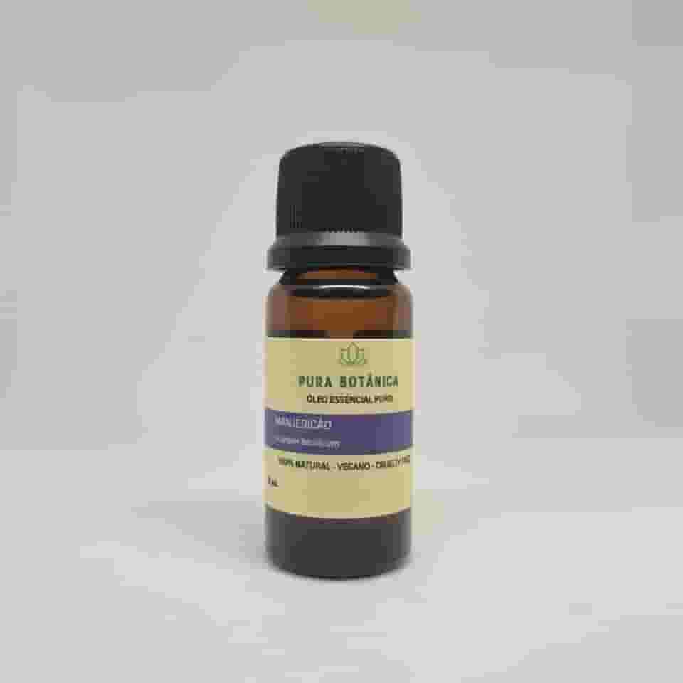 Óleo Essencial de Manjericão 10ml – 100% Puro Pura Botânica para Aromaterapia, Aroma Herbal Refrescante, Clareza Mental e Sensação de Bem-Estar Natural