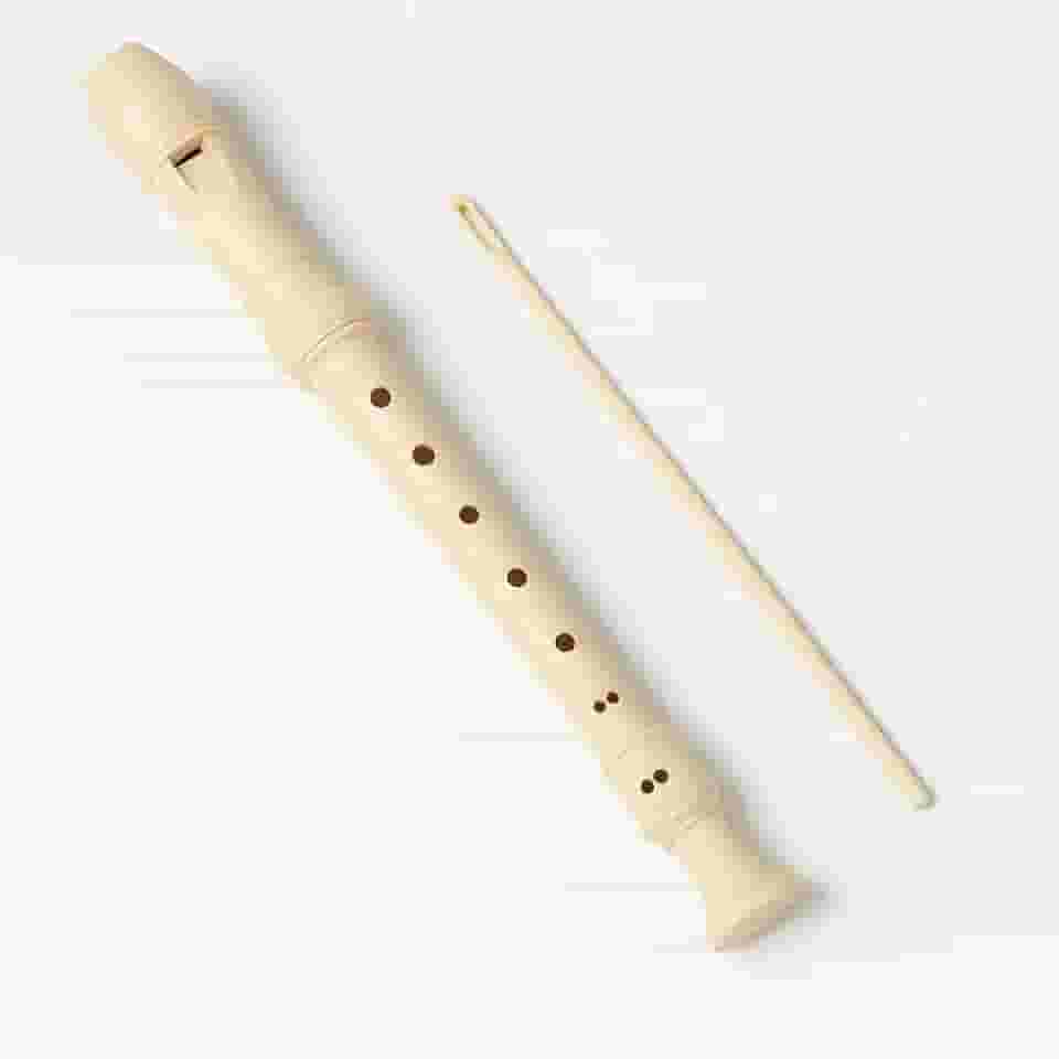 Flauta Doce Soprano Germânica, Kit com Vara de Limpeza e Bolsa para Musicalização