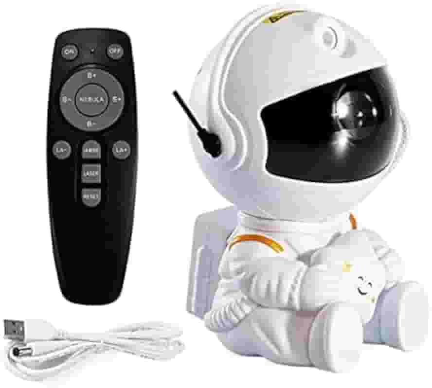 Projetor Astronauta Transforme Seu Ambiente em uma Galáxia Estrelada! Controle Remoto Alimentação USB