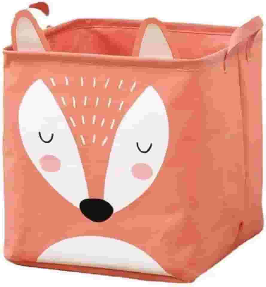 Cesto Organizador Dobrável Impermeável para Roupas Sujas, Brinquedos e Lavanderia (Raposa)