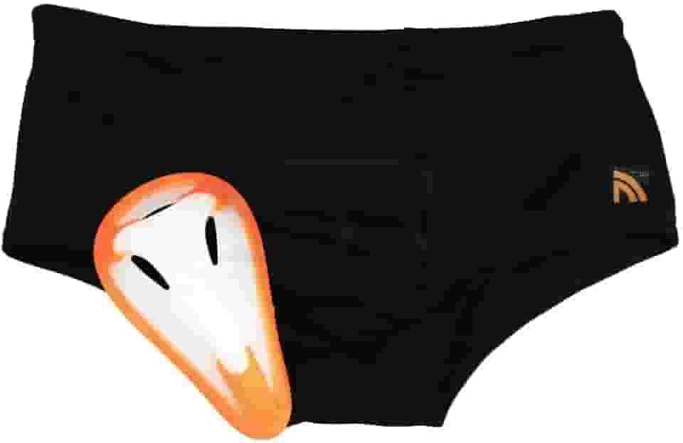 Sunga com Proteção Genital Coquilha Infantil, Preto, Médio, Prottector