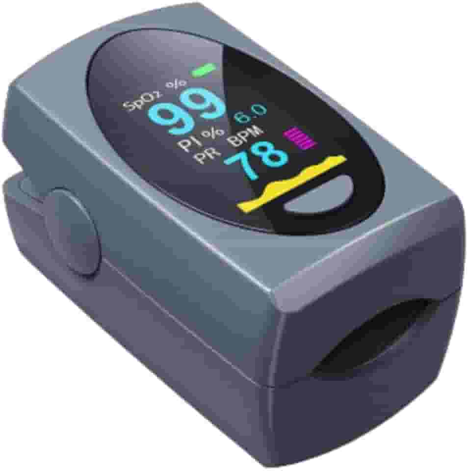 OxÍmetro de Dedo Portátil Tela Colorida com Curva Uso Adulto e Infantil LT-F20 - Mediclini