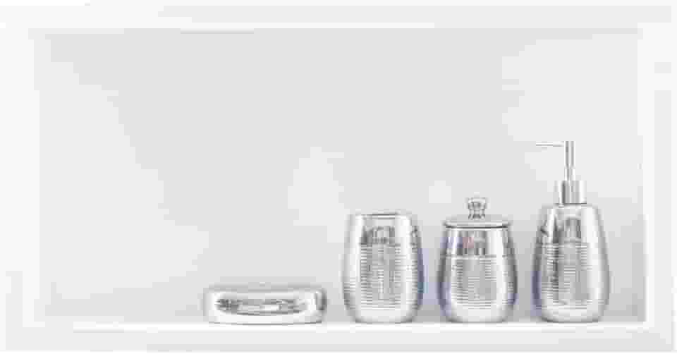 Nicho Em Porcelanato P/Banheiro Branco 61x31x11 Cm