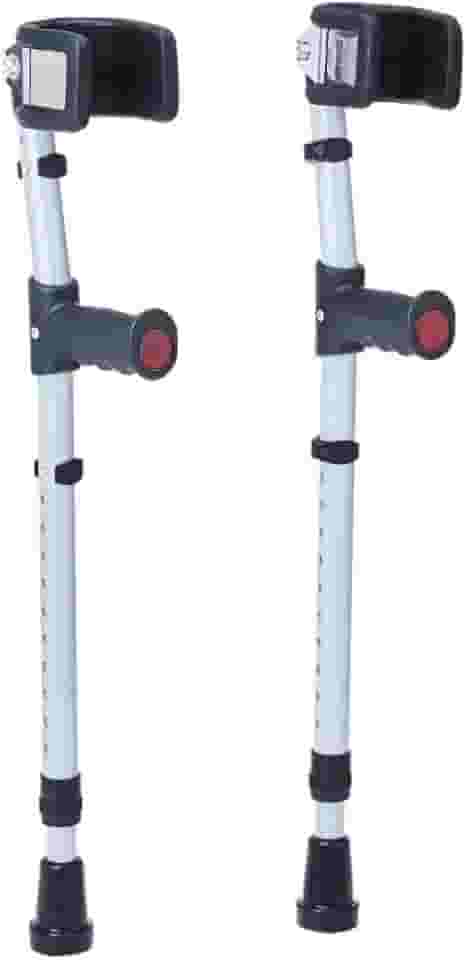 Muleta Canadense Articulada Alumínio Regulável até 130kg Ortopédico Conforto Idoso Fratura ANVISA Par (M)