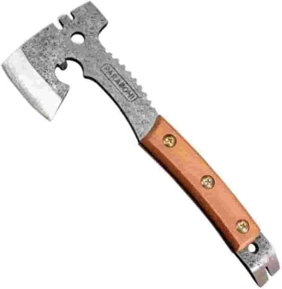 Machadinho Camping 14'' Paraboni – Cabo Madeira, Ferramenta Multifunções para Acampamento e Sobrevivência