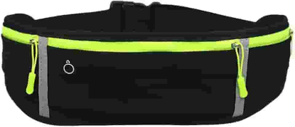 Pochete Esportiva Slim Impermeável – Cintura Ajustável com Porta-Celular para Corrida e Academia