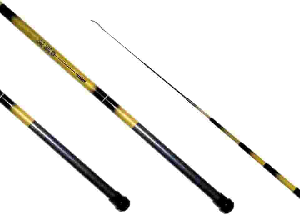 Vara de Pesca Telescópica Marine Sports, 2,40 Metros, Dourada e Preta, para Água Doce