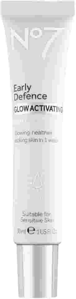 No7 Sérum ativador Early Defense Glow – Sérum antienvelhecimento com peptídeos para linhas finas e rugas – Sérum facial brilhante para a pele com aparência saudável (30 ml)