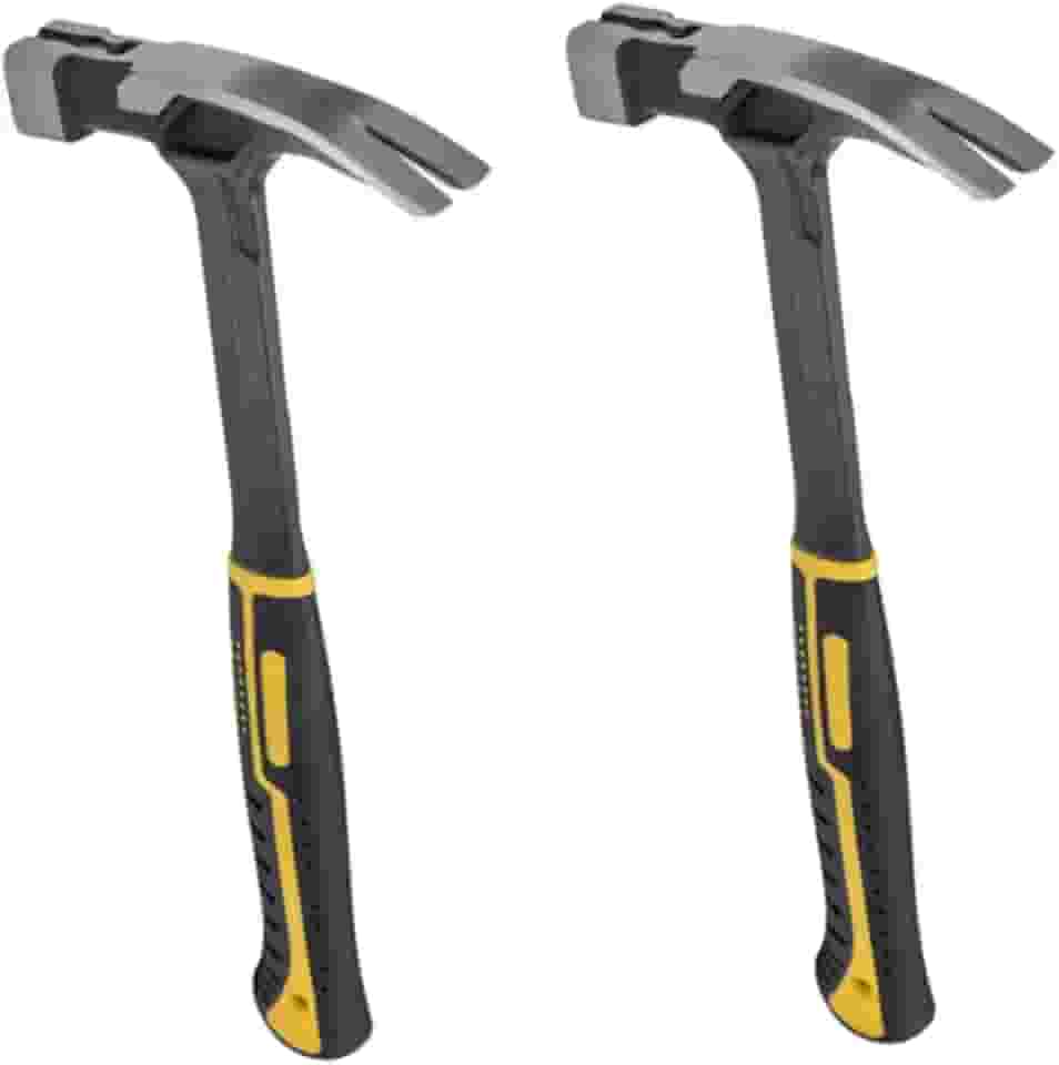 Kit 2 Martelos Carpinteiro de Unha Forjado com Imã Cabo Emborrachado 35 cm