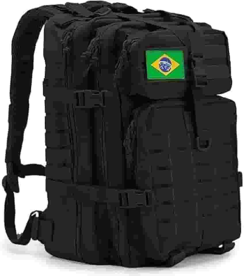 Mochila Tática Militar, 30 Litros, Impermeável, com 3 Compartimentos, Ideal para Camping, Viagens e Escola
