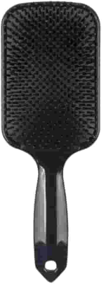 Escova Raquete Flex Pro | Desembaraço Sem Dor Cabelos Secos e Molhados | Anti-Quebra Cerdas Flexíveis Almofadadas (Preto)