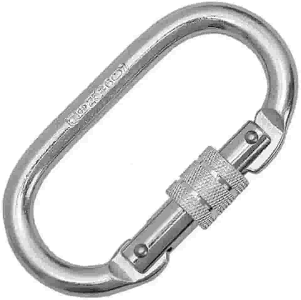 Kit com 2 Mosquetão de Segurança Oval Vicsa 17mm Trava Dupla 23kN VIC24300