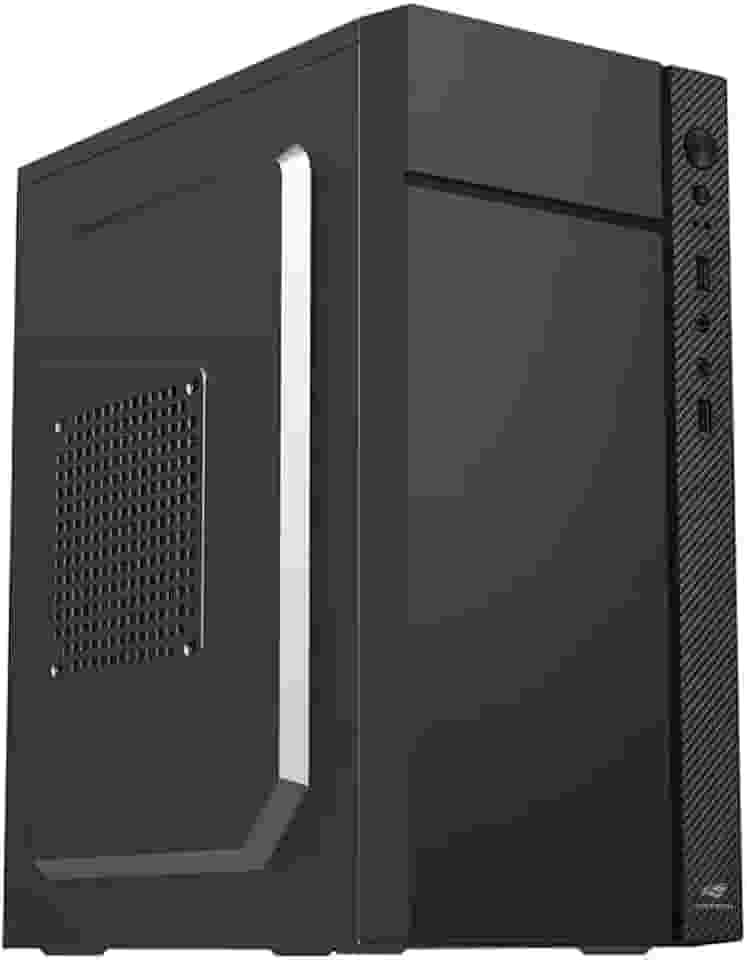 Gabinete Micro-ATX MT-34BK Preto C3TECH, Design Mid Tower, Frontal com 2 USB e entrada de audio P2, 2 baias, suporta placa mae Micro ATX